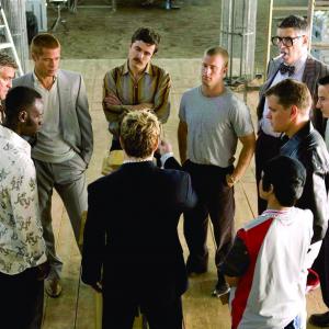 Still of Brad Pitt George Clooney Matt Damon Casey Affleck Elliott Gould and Scott Caan in Oceans Twelve 2004