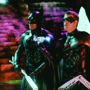 Still of George Clooney and Chris ODonnell in Batman amp Robin 1997