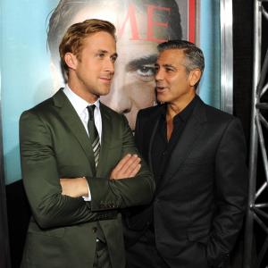 George Clooney and Ryan Gosling at event of Purvini zaidimai (2011)