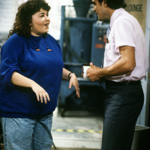 Still of George Clooney and Roseanne Barr in Roseanne 1988