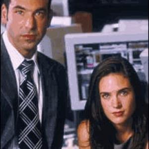 Rick Hoffman and Jennifer Connelly in 