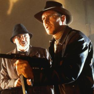 Still of Sean Connery and Harrison Ford in Indiana Dzounsas ir paskutinis kryziaus zygis (1989)