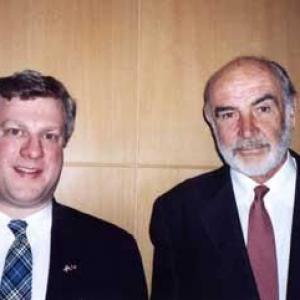 Sir Sean Connery, Actor & Harlan D. Whatley, Director/Producer, Skye Films at the Four Seasons Hotel, New York City, April 6th, 2002