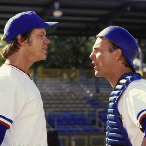 Still of Kevin Costner and Tim Robbins in Bull Durham 1988