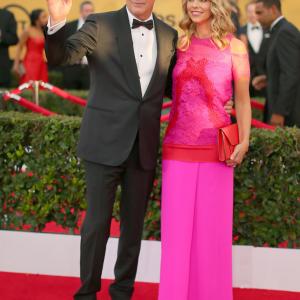 Kevin Costner and Christine Baumgartner at event of The 21st Annual Screen Actors Guild Awards (2015)