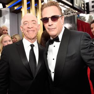Kevin Costner and J.K. Simmons at event of The 21st Annual Screen Actors Guild Awards (2015)