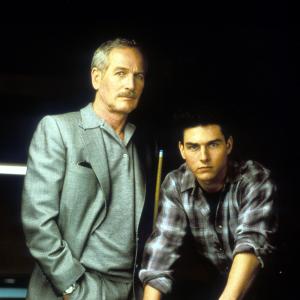 Still of Paul Newman and Tom Cruise in The Color of Money 1986