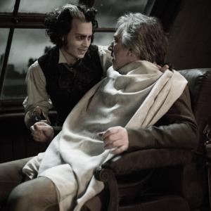 Still of Johnny Depp and Alan Rickman in Sweeney Todd The Demon Barber of Fleet Street 2007
