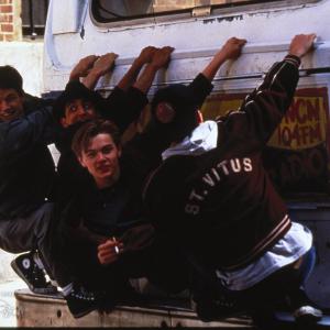 Still of Leonardo DiCaprio Mark Wahlberg and James Madio in The Basketball Diaries 1995