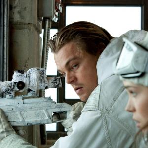 Still of Leonardo DiCaprio and Ellen Page in Pradzia (2010)