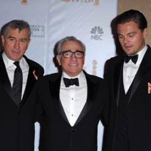 Robert De Niro Leonardo DiCaprio and Martin Scorsese