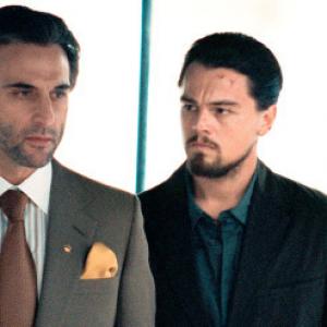 Still of Leonardo DiCaprio and Mark Strong in Melo pinkles 2008