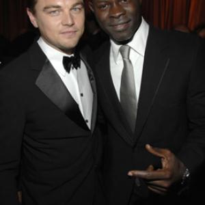 Leonardo DiCaprio and Djimon Hounsou