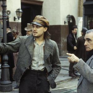 Leonardo DiCaprio and Martin Scorsese in Niujorko gaujos (2002)