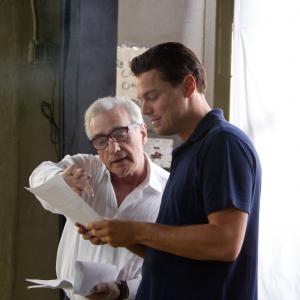 Leonardo DiCaprio and Martin Scorsese in Volstryto vilkas 2013