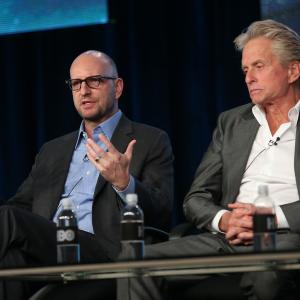 Michael Douglas and Steven Soderbergh at event of Behind the Candelabra 2013