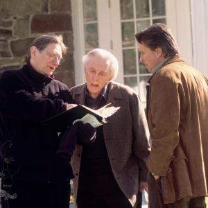 Kirk Douglas Michael Douglas and Fred Schepisi in It Runs in the Family 2003