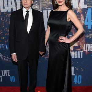 Michael Douglas and Catherine Zeta-Jones at event of Saturday Night Live: 40th Anniversary Special (2015)
