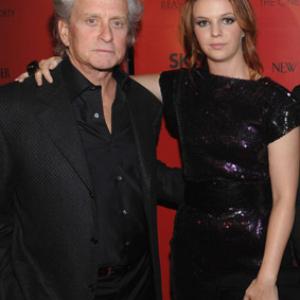 Michael Douglas and Amber Tamblyn at event of Beyond a Reasonable Doubt 2009