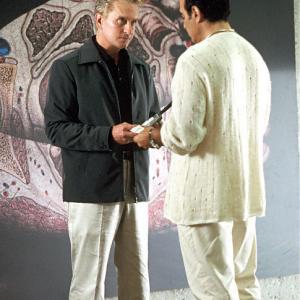 Still of Michael Douglas and David Suchet in The InLaws 2003
