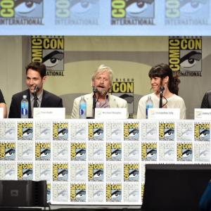 Michael Douglas, Peyton Reed, Paul Rudd, Corey Stoll, Evangeline Lilly and Kevin Winter