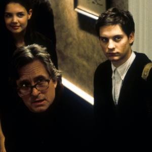 Still of Michael Douglas, Tobey Maguire and Katie Holmes in Wonder Boys (2000)