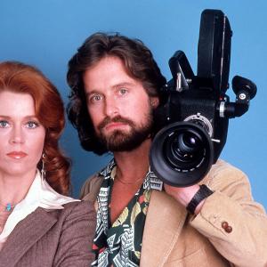 Still of Michael Douglas and Jane Fonda in The China Syndrome 1979