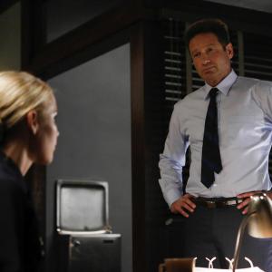 Still of David Duchovny and Claire Holt in Aquarius 2015