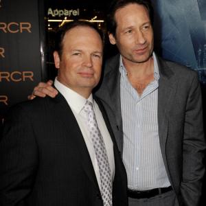 Todd Robinson and David Duchovny at the premiere of Phantom
