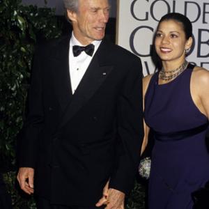 Clint Eastwood and Dina Ruiz at The 53rd Annual Golden Globe Awards