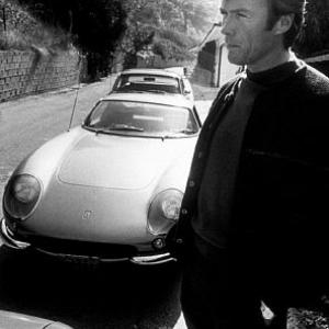 Clint Eastwood with his Ferrari 275 GTB, 1965.