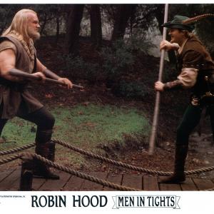 Still of Cary Elwes and Eric Allan Kramer in Robin Hood Men in Tights 1993