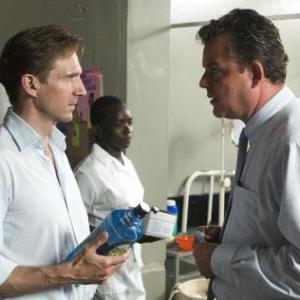 Ralph Fiennes (left) and Danny Huston (right) star in Fernando Meirelles' THE CONSTANT GARDENER, a Focus Features release.