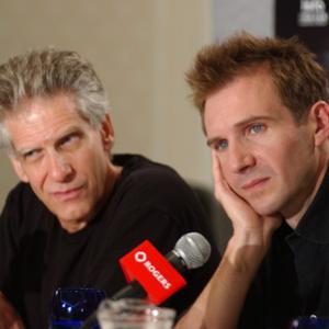 Ralph Fiennes and David Cronenberg at event of Spider 2002