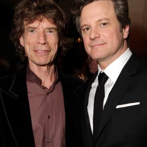 Colin Firth and Mick Jagger