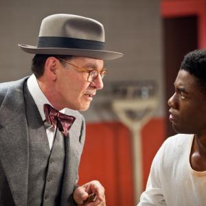Still of Harrison Ford and Chadwick Boseman in 42 2013