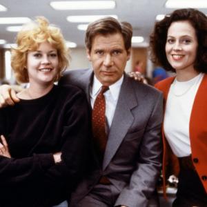 Still of Harrison Ford Sigourney Weaver and Melanie Griffith in Working Girl 1988