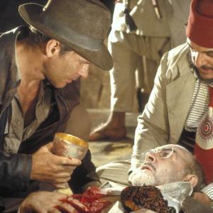 Still of Sean Connery Harrison Ford and John RhysDavies in Indiana Dzounsas ir paskutinis kryziaus zygis 1989