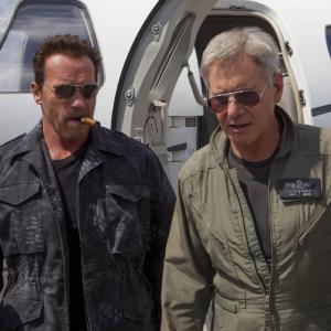Still of Harrison Ford and Arnold Schwarzenegger in Nesunaikinami 3 2014