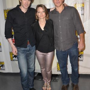 Jodie Foster, Matt Damon and Sharlto Copley at event of Eliziejus (2013)