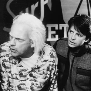 Still of Michael J Fox and Christopher Lloyd in Atgal i ateiti II 1989