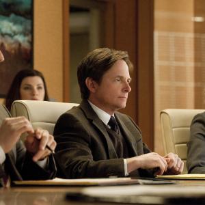 Still of Michael J. Fox, Julianna Margulies, Josh Charles and Christine Baranski in The Good Wife (2009)