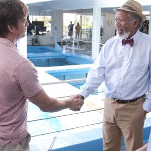 Still of Morgan Freeman Harry Connick Jr and Nathan Gamble in Dolphin Tale 2011
