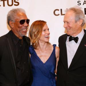 Clint Eastwood, Morgan Freeman and Hilary Swank
