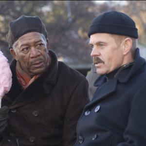 Still of Morgan Freeman and William H. Macy in The Maiden Heist (2009)