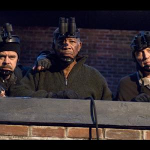 Still of Morgan Freeman, William H. Macy and Christopher Walken in The Maiden Heist (2009)