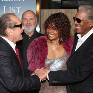 Morgan Freeman, Jack Nicholson, Rob Reiner and Beverly Todd at event of The Bucket List (2007)