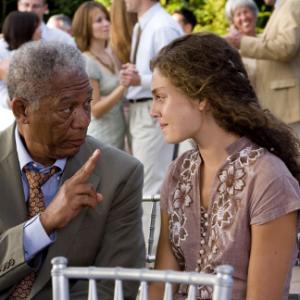 Still of Morgan Freeman and Alexa Davalos in Feast of Love (2007)