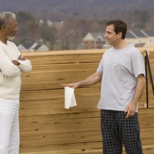 Still of Morgan Freeman and Steve Carell in Evan Almighty 2007
