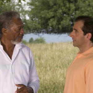 Still of Morgan Freeman and Steve Carell in Evan Almighty 2007